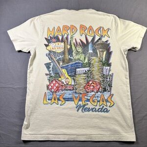 Hard Rock Cafe x PacSun Las Vegas T-Shirt Men’s M Beige Graphic Distressed